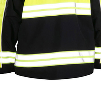 Veste de travail en polyester imperméable et réfléchissante haute visibilité avec fermeture éclair, vêtements de sécurité industrielle pour la construction et la sécurité