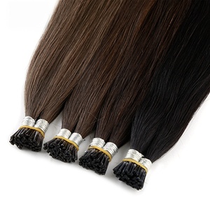 Wholesale European Hair I-<b>Tip</b> Hair Wig Set No Synthetic Remy Human Hair <b>Extensions</b> Premium Invisible Strand Pre-Bonded Hair - Product Image 2