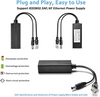 Active 48V a 12V PoE Power Over Ethernet Splitter Adapter Conmutadores de red