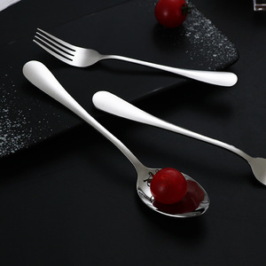 Stainless Steel Cutlery Set 1010 For Home Hotel Dining Dishwasher Safe Western Flatware Knife Fork <b>Spoon</b> Solid Color - Product Image 3