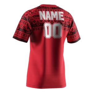 T-shirt de sport personnalisé à col en V pour hommes avec logo personnalisé, maillots de ligue des Warriors, maillots de rugby pour enfants - Product Image 4