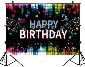 Fondo de Fotografía con Símbolos Musicales, Sonido de Percusión, Notas Musicales, Piano, Escenario Musical, Fiesta de Cumpleaños Infantil, PhotoBooth - Product Image 1