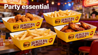 Scatola per Hamburger in Carta Kraft, Contenitore per Pollo Fritto, Sandwich, Anelli di Cipolla, Hot Dog, Cartone Usa e Getta per Fast Food