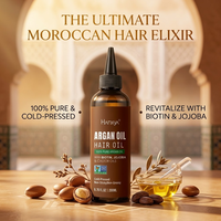 Huile capillaire naturelle biologique végane à l'huile d'argan 200ml Nourrissante Lissante Pointe de précision Vente en gros OEM ODM Personnalisée