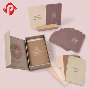 <span class=keywords><strong>Carte</strong></span> Motivazionali Quotidiane Personalizzate con Messaggi Fantasiosi e Positivi, Set di <span class=keywords><strong>Carte</strong></span> di Affermazione con Scatola Magnetica per Donne - Product Image 1