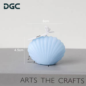 INS Custom Logo dekorative Form Shell Kerzen handgemachte Candela Hochzeit Skulptur Duft kerze für Angst Relief Meditation - Product Image 5