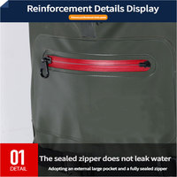 TOPIND Pantalon de pêche renforcé amélioré de conception populaire PVC Wader de pêche imperméable à l'eau