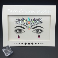 Autocollants de pierres en résine colorées personnalisées pour tatouages temporaires, décorations de fête, accessoires de carnaval