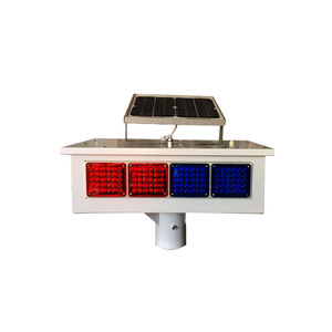 Feux de signalisation solaires clignotants, corps en aluminium, IP65, montage sur poteau, lampe de signalisation LED pour intersection routière - Product Image 5