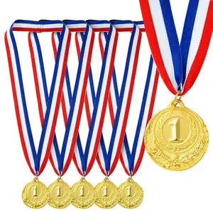 Fabricante de fita de medalha personalizada de poliéster cordões de medalha personalizados fita de medalha promocional para esporte