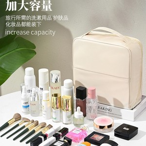 Makeup Bag Large Capacity Waterproof Travel Storage With Mirror Rectangle Polyester Toiletry Bag For Make Up - Product Image 3