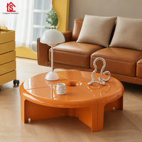Table Circulaire de Luxe Nordique, Table Basse Minimaliste Multifonctionnelle pour Salon