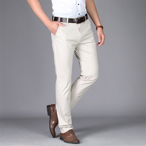 Nuovi pantaloni estivi Casual da <span class=keywords><strong>uomo</strong></span> stile coreano pantaloni lunghi da <span class=keywords><strong>uomo</strong></span> in cotone Business a gamba dritta - Product Image 5