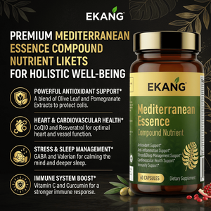 Cápsulas de Nutrientes Compuestos con Esencia Mediterránea de Marca Privada, Suplemento Herbal, 60 Cápsulas, Antioxidante, Apoyo Cardíaco - Product Image 1