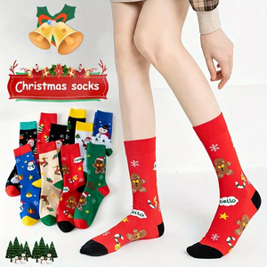 Hot Sell Christmas Colorful Creative <b>Fun</b> <b>Socks</b> Children Cute <b>Sock</b> Christmas Gift Elk Snowman Santa Printed <b>Socks</b> for Men Wome - Product Image 3