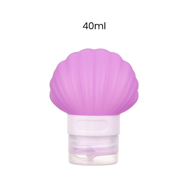 ขวดซิลิโคนเติมได้สีม่วง40มล.