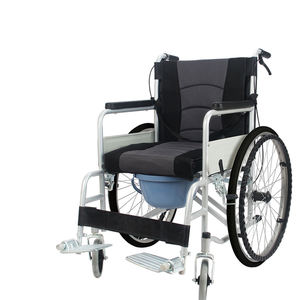 كرسي متحرك خفيف الوزن من الفولاذ مقاس 24 بوصة لمرضى الشلل الدماغي بسعر رخيص، مع مقعد ناعم، وملحق للمستخدمين من ذوي الإعاقة ذوي العجلات الكبيرة بعد الكسور - Product Image 6