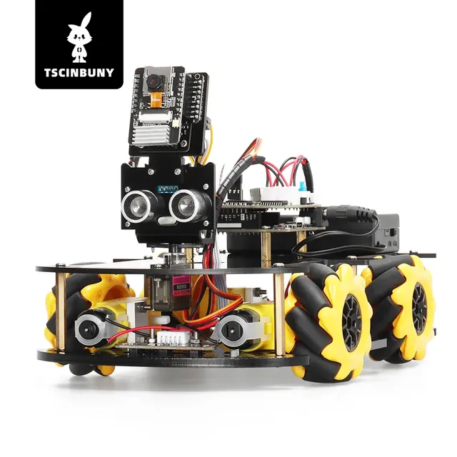 Factory ESP32 CAM & 328P Robot Kit Open Source Development Board Smart Robot Car ESP32 Camera Robotic Starter Kit for ArduIDE