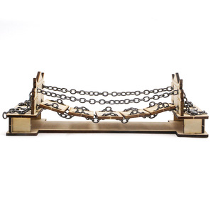 Kit de modelo de puente de cadena de madera para educación científica, juguete de montaje DIY para niños de 4 a 6 años - Product Image 1