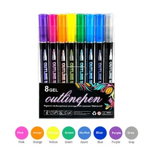 Año Nuevo 2017 doble línea contorno arte marcador explosiones sueño 36 Color conjunto DIY mano cuenta plástico doble Color resaltador - Product Image 6