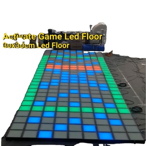 Dalles de sol interactives LED avec capteur de mouvement 30x30 pour salle de jeux intérieure, activant le jeu - Product Image 1