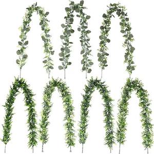 Planta Artificial de Eucalipto Verde Simulado, Hojas de Eucalipto, Decoración para el Hogar y Bodas, Flor Artificial, Planta Verde, Enredadera Floral - Product Image 4