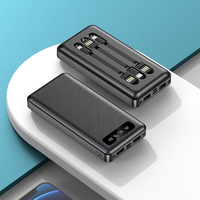 Lampe de poche Ultra-mince portable, 10000mAh, avec LED, chargeur portable, en métal détachable, troisième ligne, power bank