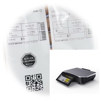 Mesin Kasir Murah Timbangan Supermarket Pencetak Label Barcode 15kg/30kg Bahasa Kustom LCD Printer Thermal Terintegrasi Berkualitas Tinggi
