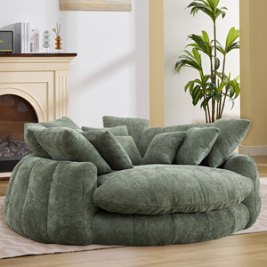 Canada Local Inventory Compressed Lounge <b>Sofa</b> Oversized Chenille Cuddle Couch Deep Seat <b>Sofa</b> <b>Bed</b> Warehouse Vacuum Packed - Product Image 1