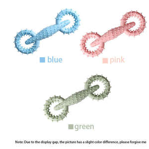 Wholesale Barbell <b>Interactive</b> Natural Rubber Dog Dumbbell Chew <b>Toy</b> <b>Pet</b> Leak Food <b>Toy</b> Dog Toothbrush Molar Stick - Product Image 3