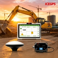 Système de contrôle de machine 3D ICEGPS pour excavatrice et pelleuse, avec antenne GNSS RTK double et capteur double