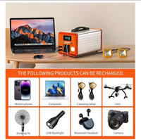 Station d'alimentation portable 200W 300W 400W, batterie LiFePO4, générateur solaire pour la maison, les situations d'urgence, le camping, avec 2 sorties LED AC/DC/PD