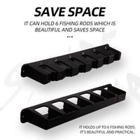 Topline porte-canne à pêche Vertical 6 tiges porte-canne à poisson mural modulaire support de support de canne à pêche