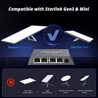 Adaptador Gigabit Ethernet de 4 Puertos RJ45 Hub para Starlink Gen 3 Mini 4, Laptop, PC, Servidor, Tarjeta de Interfaz de Red Múltiple de 1000M, Divisor