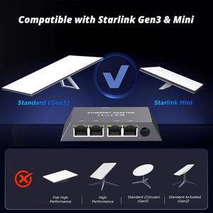 Adaptateur Ethernet Gigabit 4 ports RJ45 Hub pour Starlink Gen 3 Mini 4 Ordinateur portable PC Serveur 1000M <span class=keywords><strong>Carte</strong></span> d'interface réseau multiple Répartiteur - Product Image 4