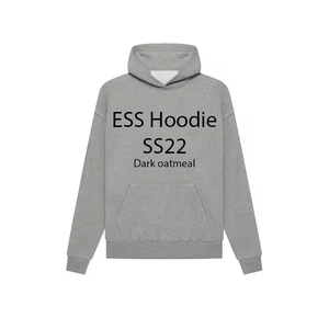 Felpa con Cappuccio da Uomo 1977 Essentials di Alta Qualità, 100% Cotone, Fear of Winter God 1.1, Colore Dark Oatmeal con Stampa in Rilievo - Product Image 1