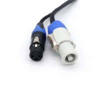 Câble d'alimentation combiné Powercon et câble de signal DMX XLR à 3 broches pour la connexion du signal d'alimentation lumineuse