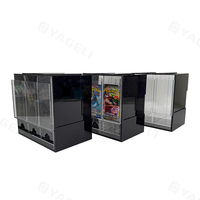 Distributeur empilable de paquet de rappel en acrylique Distributeur de paquet de rappel Pokemoned à 3 fentes avec côtés noirs