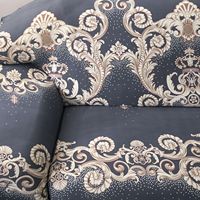 Op maat gemaakte groothandel stretch hoes anti-slip superzacht print elastische bankhoes