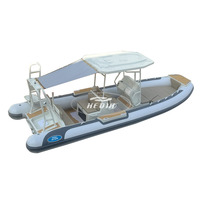 Bateau pneumatique de luxe Haide CE 23 pieds DL700 en aluminium avec moteur, bateau pneumatique de type baleine, bateau banane gonflable