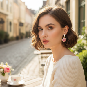 Set di gioielli alla moda a due pezzi allettanti orecchini alla moda e alla moda - Product Image 3