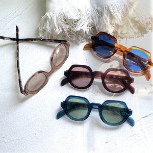 Gafas de Sol Redondas Retro de Alta Calidad con Logotipo Personalizado, Lentes de Acetato <span class=keywords><strong>BIO</strong></span>, Gafas de Sol Polarizadas, Zonnebril - Product Image 2