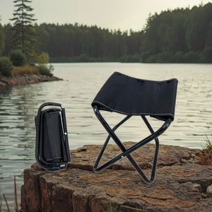 Custom Logo <b>Outdoor</b> <b>Stool</b> Portable Fishing Compact Camping Folding Bench Chair for Yard - Product Image 1