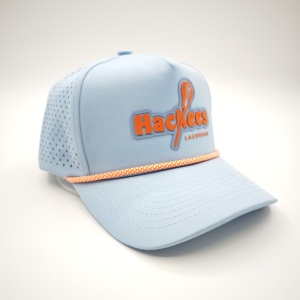 Nuevas Gorras Deportivas de Golf de 5 Paneles, Ajustables, MOQ Bajo, Personalizables, Gorra de Béisbol Deportiva con Diseño de Leopardo y Orificios Cortados con Láser, Diseña Tu Propio Logotipo - Product Image 3