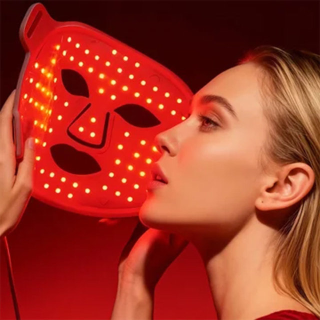 Silicone LED Infrared Light Therapy Face Mask  Red Light Therapy Device for Skin Care