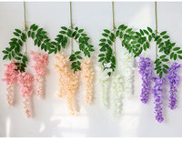 Décoration de mariage, nouvelle guirlande de glycine artificielle en soie pour plafond, arche de mariage, décoration d'Halloween, intérieur/extérieur