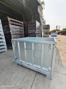 Katlanabilir İstiflenebilir <span class=keywords><strong>Metal</strong></span> Devirme Kutusu ve Saklama Kabı Katlanabilir Sandık İstifleme Rafları ve Depo ve Lojistik için Raflar - Product Image 5