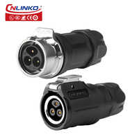 Connecteur Cnlinko LP-16-3 à 3 broches IP68, connecteur industriel en plastique et métal, vis de câblage, prise d'aviation étanche, connecteurs à 3 broches