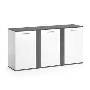 Buffet moderne <span class=keywords><strong>Novelli</strong></span> avec 3 portes, blanc, grande capacité, meubles de salon - Product Image 1