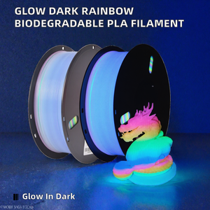 เส้นพลาสติก PLA ย่อยสลายได้ สีรุ้งเรืองแสง ชมพู ม่วง 1 กก. 1.75 มม. สำหรับเครื่องพิมพ์ 3 มิติ เปลี่ยนสีได้ ใช้กับปากกา FDM แข็งแรง ทนทาน สำหรับงานขึ้นรูป - Product Image 2